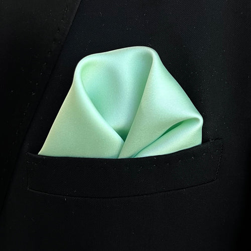 Mint Satin Pocket Square