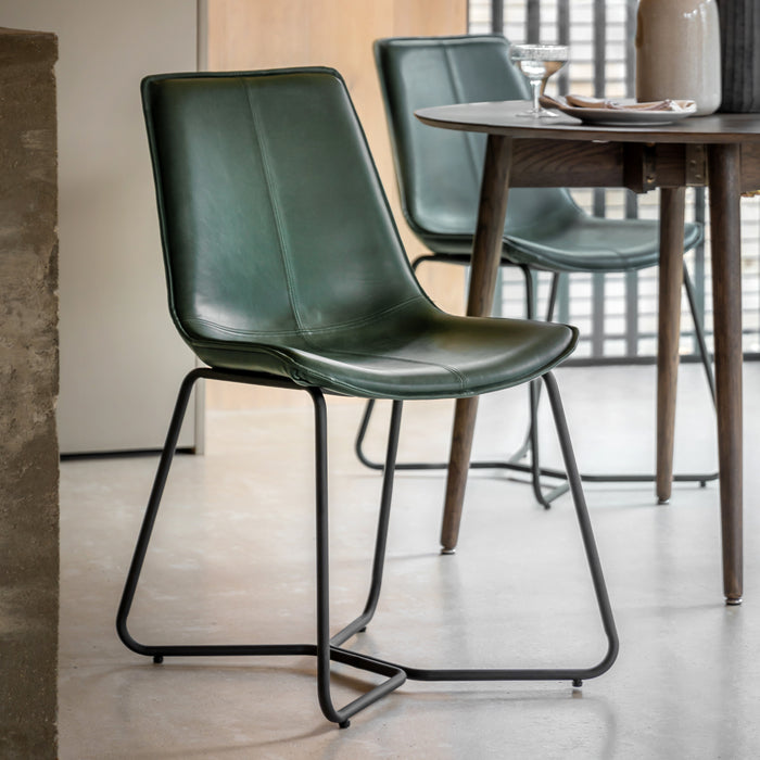 Green Faux Leather