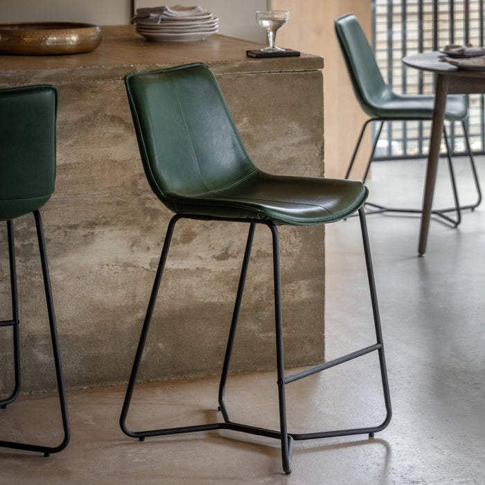 Green Faux Leather