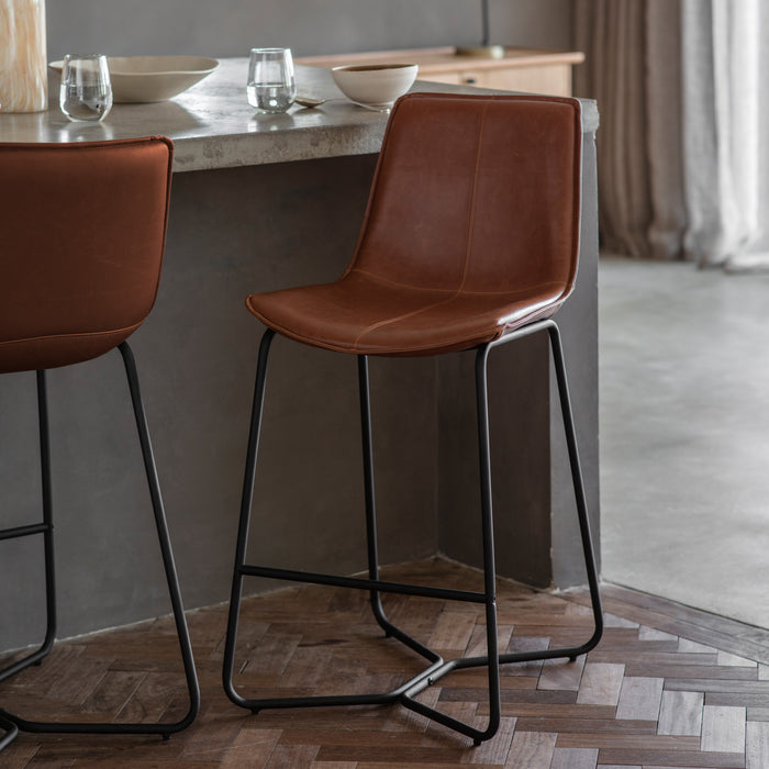 #Colour:Brown Faux Leather