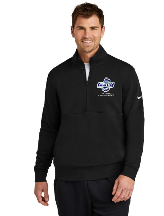 Sno-King Jr Thunderbirds Nike men's Club Fleece Sleeve Swoosh 1/2-Zip