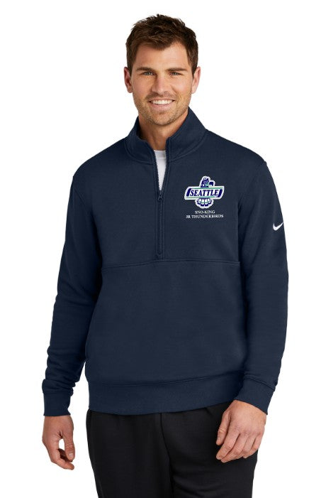 Sno-King Jr Thunderbirds Nike men's Club Fleece Sleeve Swoosh 1/2-Zip