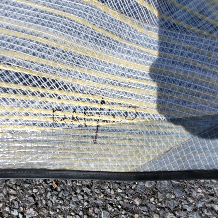 Used Oceanic Windsurfing Sail 5.0 Meters (White/Blue) With Carry Bag