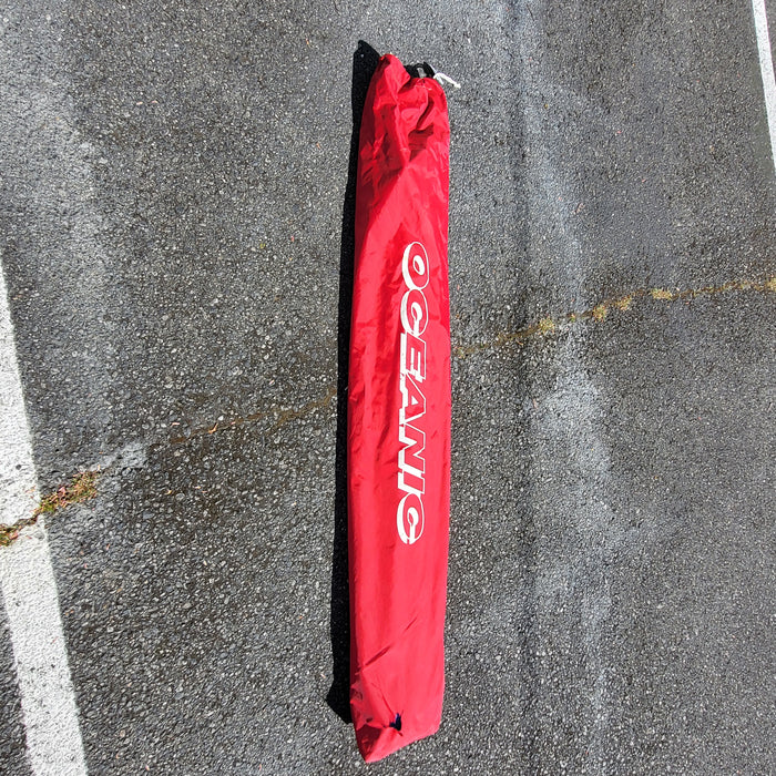 Used Oceanic Windsurfing Sail 5.0 Meters (White/Blue) With Carry Bag