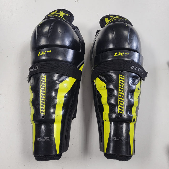 Used Warrior Alpha LX 40 Shin Guards 11 Inch