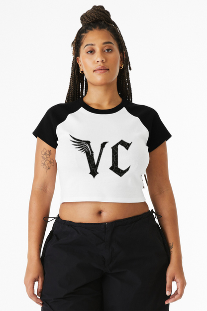 Vulture Culture Women's Raglan Cropped T-Shirt